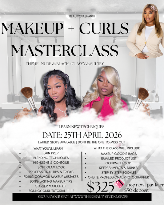 Makeup + Curl Masterclass | 2 FOR 1 FEBRUARY ADMISSION
